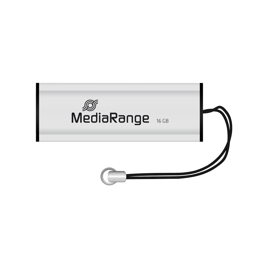 Флеш пам'ять USB MediaRange 16GB Black/Silver (MR915)