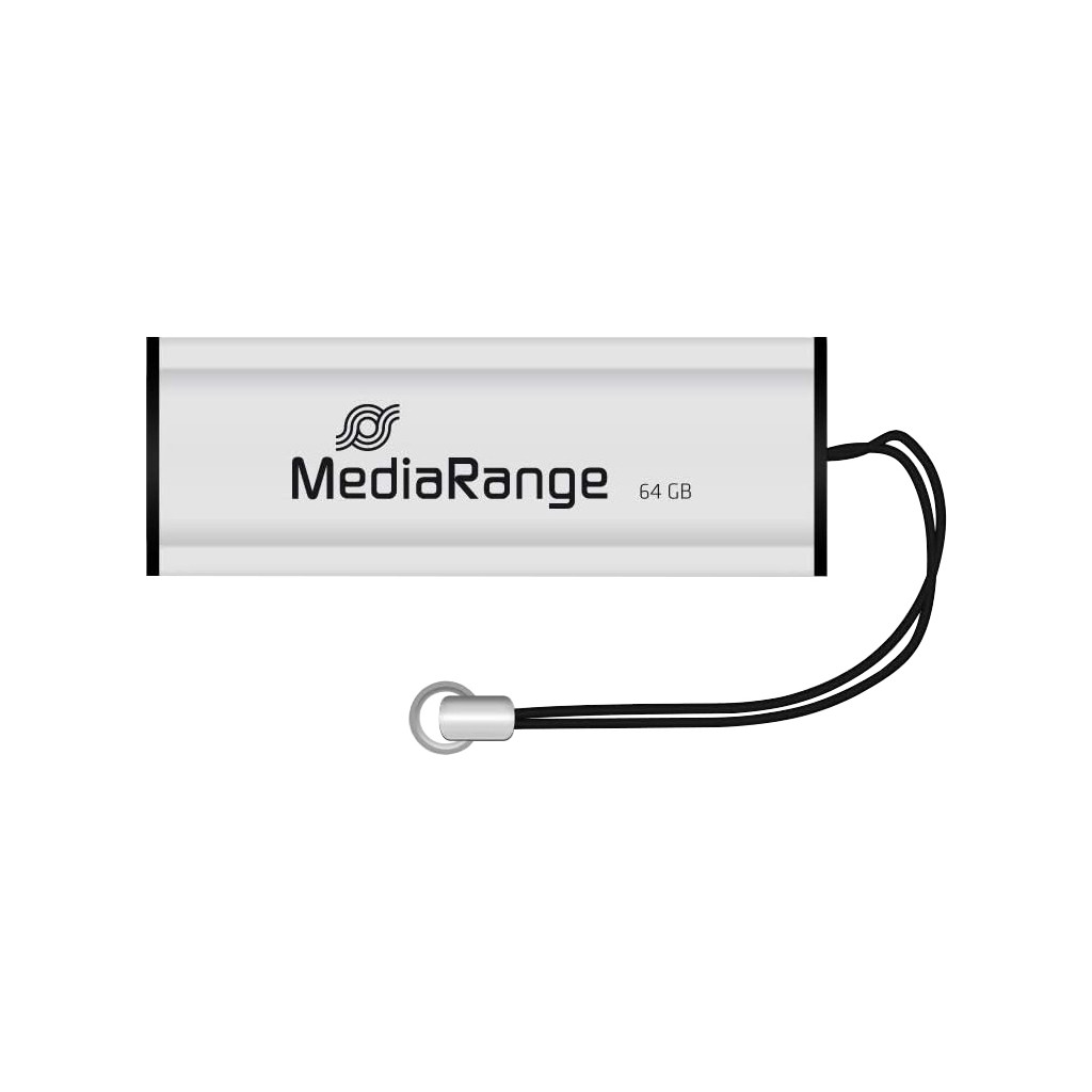 Флеш пам'ять USB MediaRange 64GB Black/Silver (MR917)