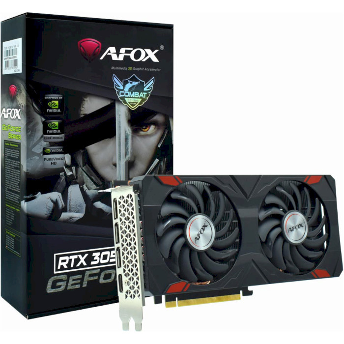 Видеокарта Afox GeForce RTX 3050 8GB GDDR6 Combat Edition (AF3050-8GD6H4-V4)