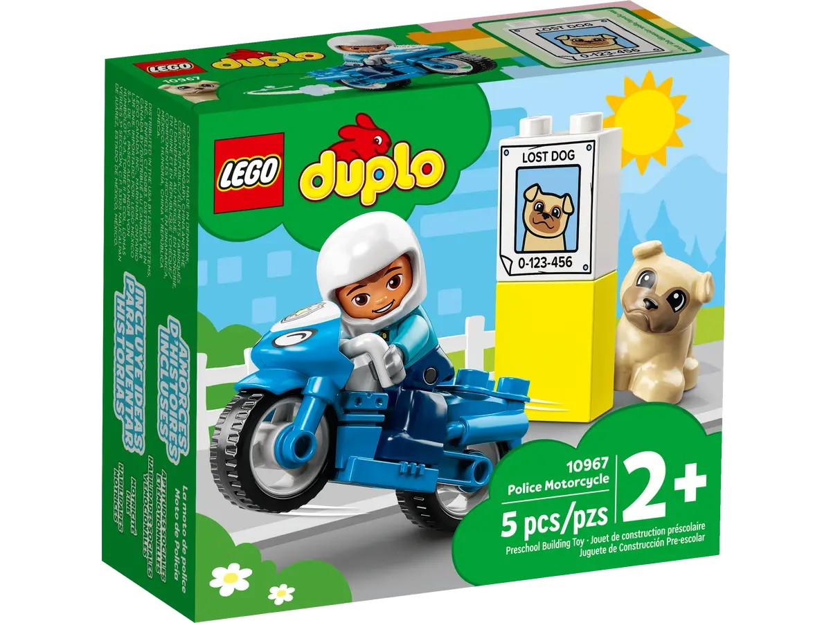 Конструктор LEGO DUPLO Town Поліцейський мотоцикл (10967)