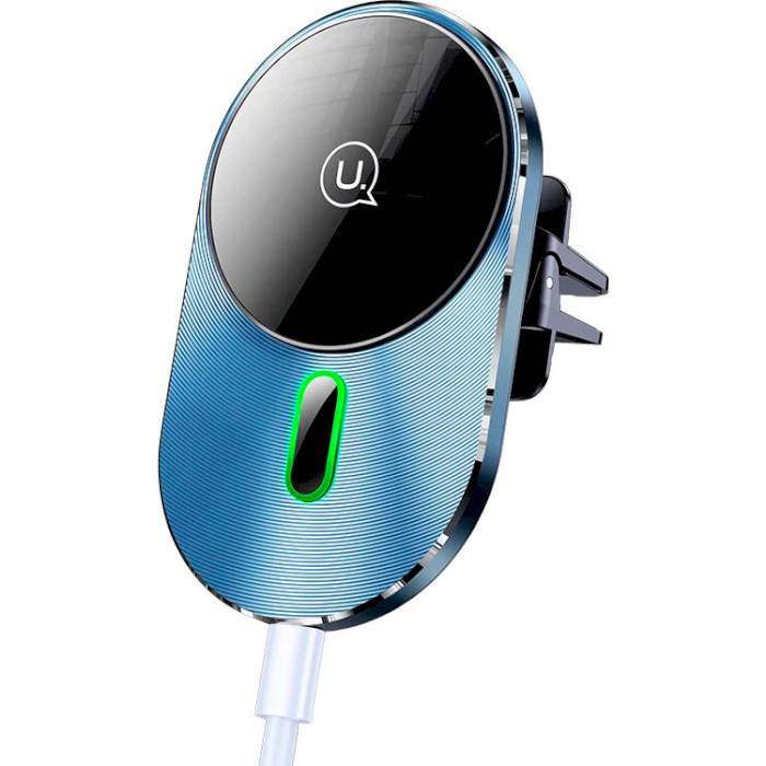 Зарядний пристрій Usams US-CD170 Magnetic Car Wireless Charging 15W Grey (CD170DZ01)