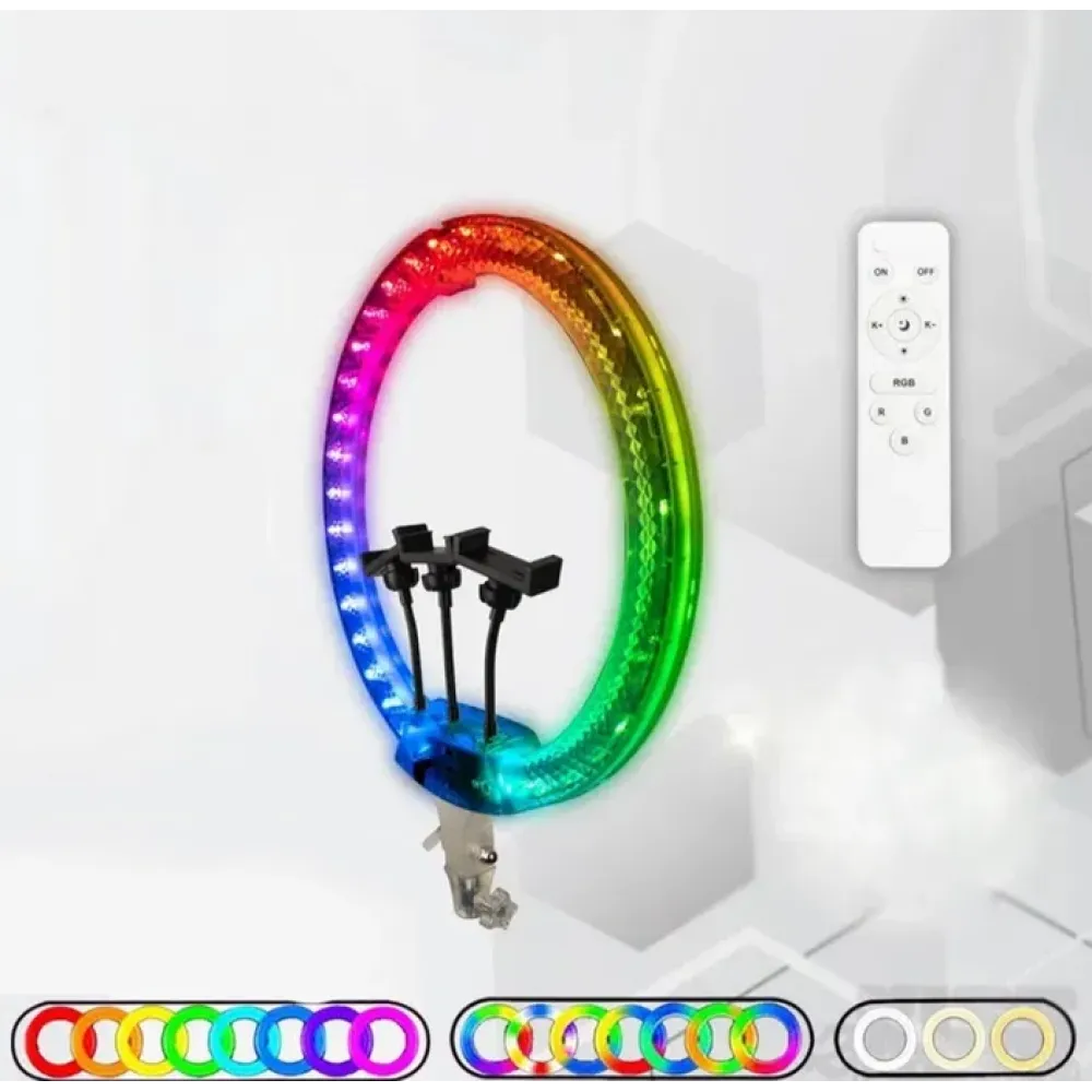 Кольцевой свет RGB Crystal 3D-56 56cm Remote