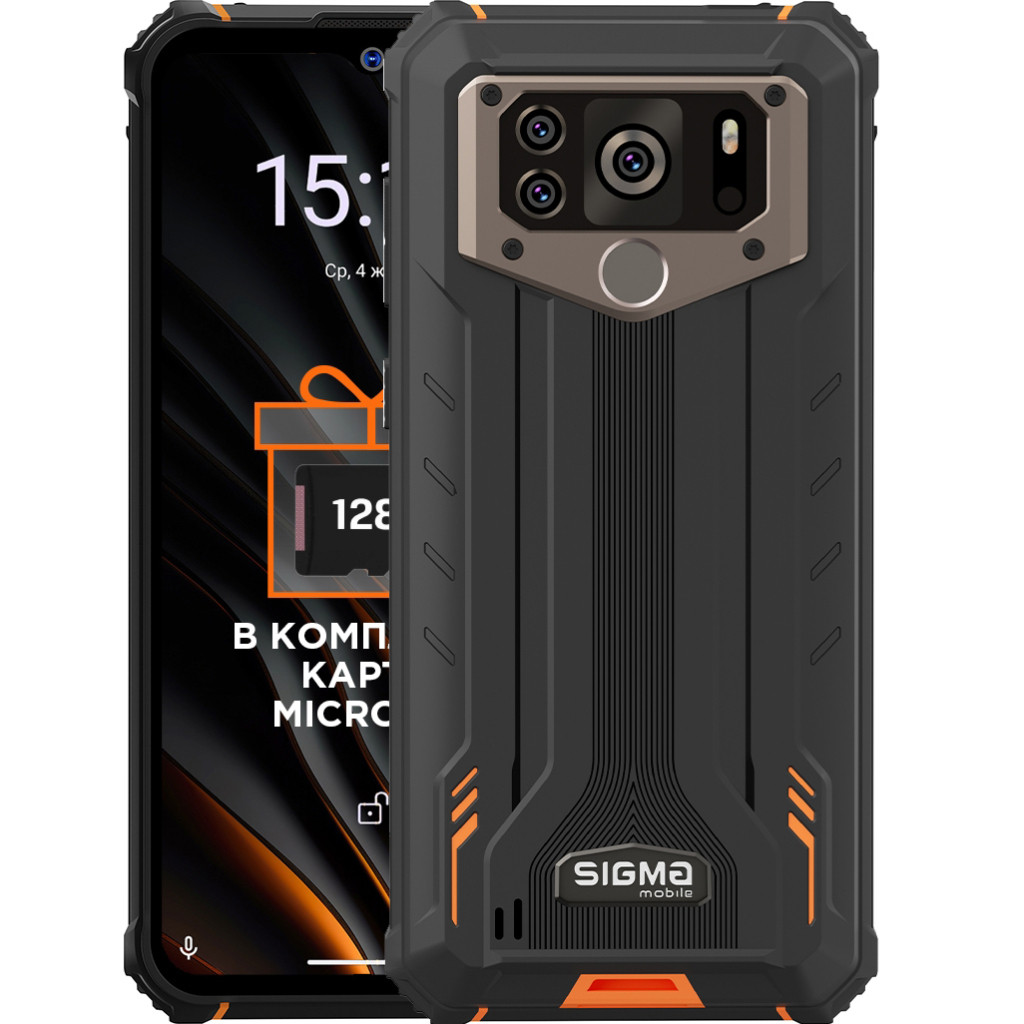 Смартфон Sigma X-treme PQ55 Black Orange (4827798337929)