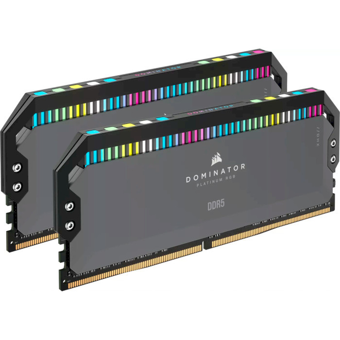 Оперативна пам'ять Corsair DDR5 32GB (2x16GB) 6000 MHz Dominator Platinum RGB Gray (CMT32GX5M2D6000Z36)