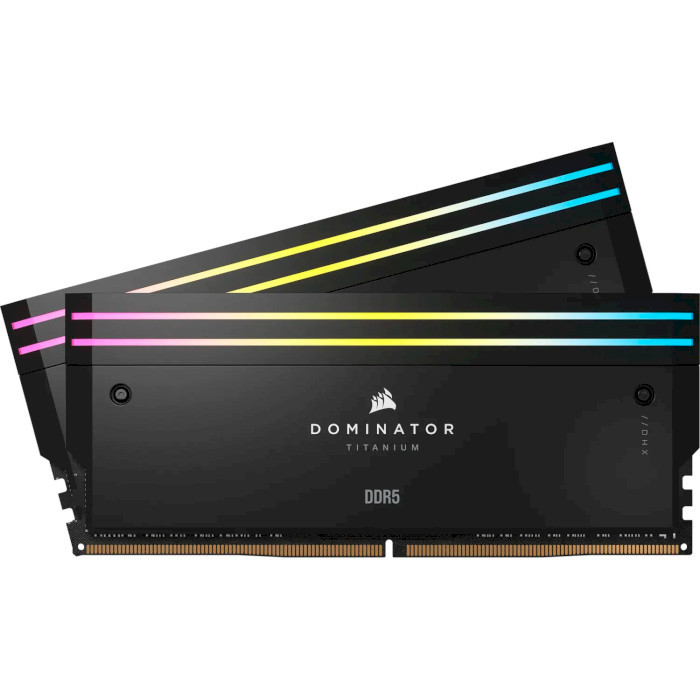 Оперативна пам'ять Corsair 32GB (2x16GB) DDR5 6000MHz Dominator Titanium RGB Black (CMP32GX5M2B6000C30)