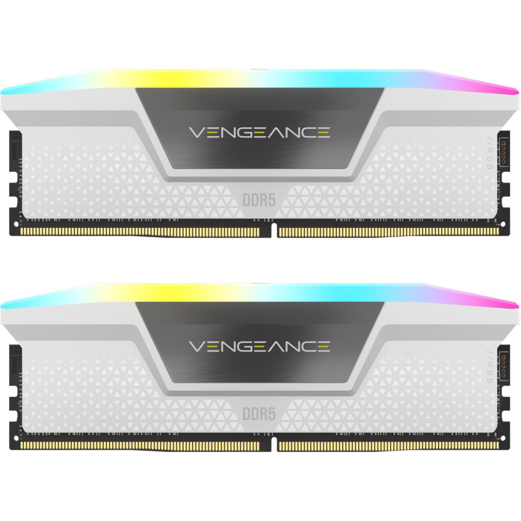 Оперативная память Corsair 64GB (2x32GB) DDR5 6000MHz Vengeance RGB White (CMH64GX5M2B6000C40W)