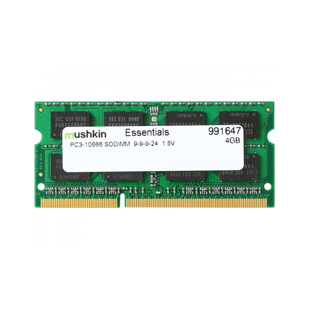 Оперативная память Mushkin SoDIMM DDR3 4GB 1333 MHz Essentials (991647)