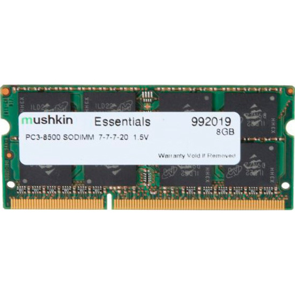 Оперативна пам'ять Mushkin SoDIMM DDR3 8GB 1066 MHz Essentials (992019)