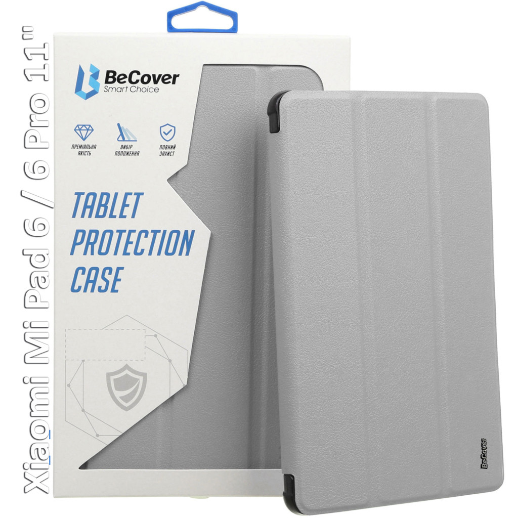 Обкладинка BeCover Tri Fold Soft TPU Silicone Xiaomi Mi Pad 6 / 6 Pro 11" Gray (709672)