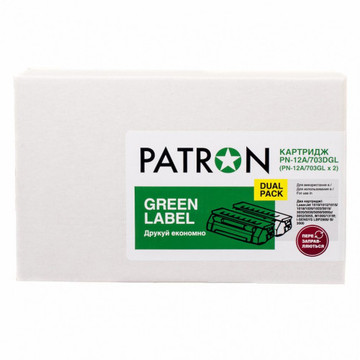 Картридж Patron HP LJ Q2612A/CANON 703 GREEN Label