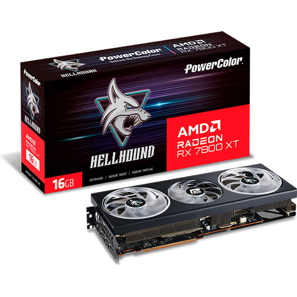 Відеокарта PowerColor AMD Radeon RX 7800 XT 16GB GDDR6 Hellhound (RX 7800 XT 16G-L/OC)