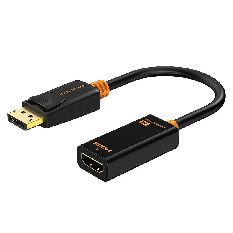 Кабель Сabletime DisplayPort - HDMI (M/F), 0.2m Black (CP21B)