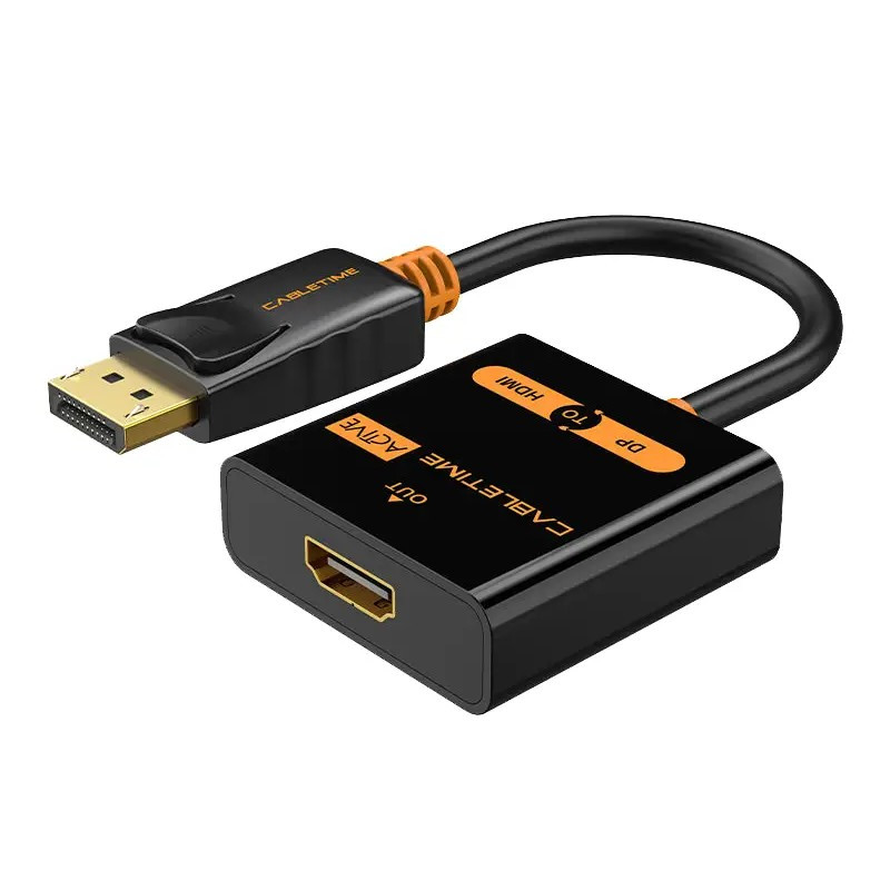 Кабель Сabletime DisplayPort - HDMI (M/F), 0.2m Black (CP20B)