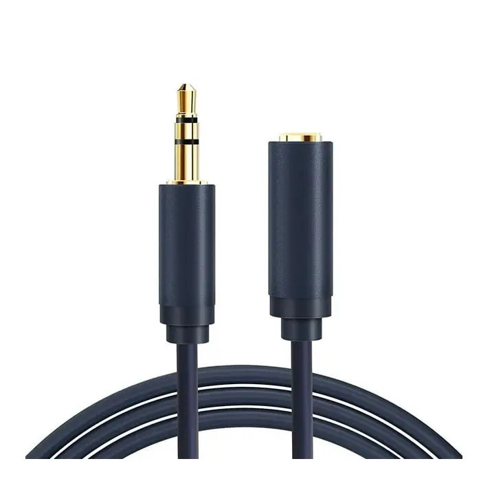 Кабель синхронизации Cabletime Audio 3.5 mm M - 3.5 mm F, 1.5 m, Black, 3 pin (CF16J)