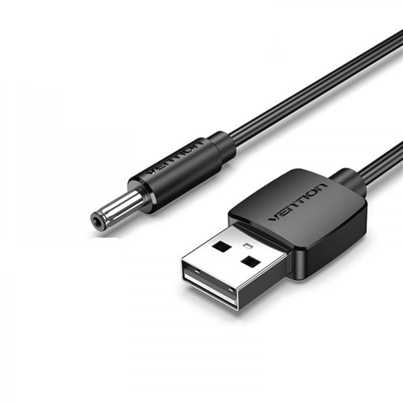 Кабель USB Vention USB-DC 3.5mm, 0.5m, Black (CEXBD)