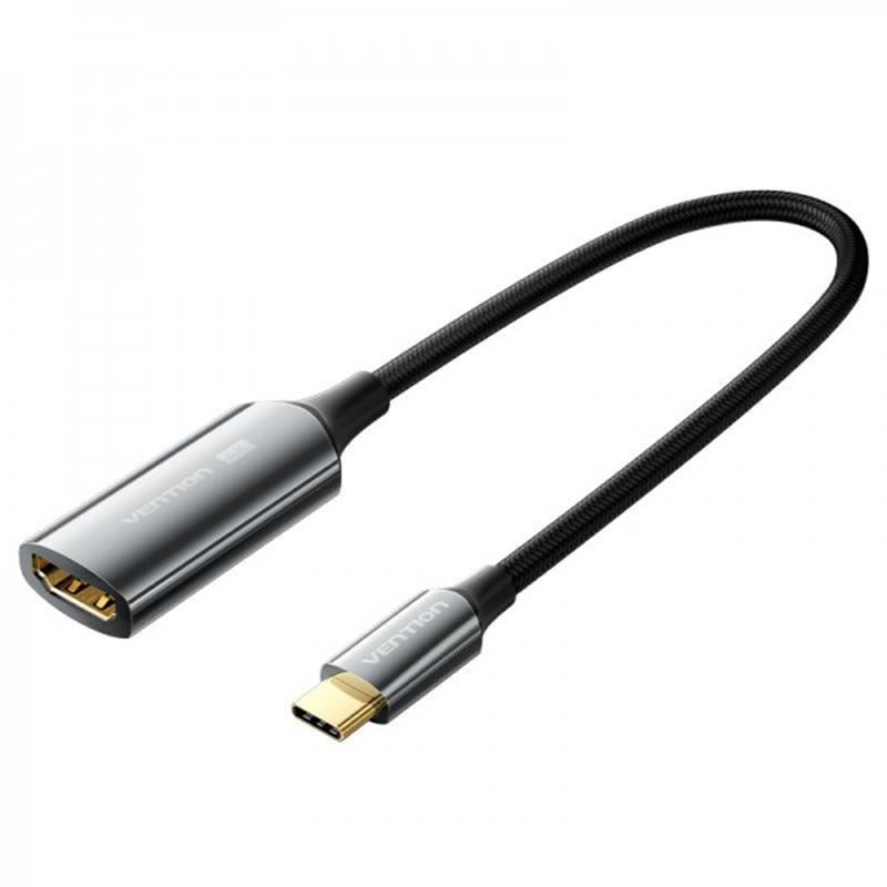 Кабель USB Vention USB Type-C - HDMI V 2.0, (F/M), 0.25m, Grey (CREBC)