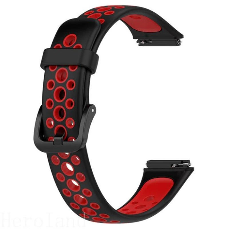 Ремінець BeCover Vents Style for Huawei Band 7/Honor Band 7 Black-Red (709440)