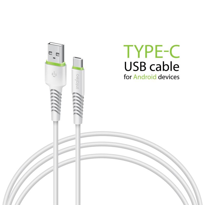 Кабель USB Intaleo CBFLEXT1 USB-USB Type-C 1.2m White (1283126568534)