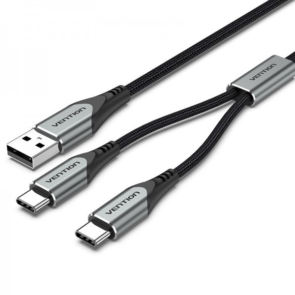 Кабель USB Vention USB - USB Type-C, 1m Grey (CQOHF)