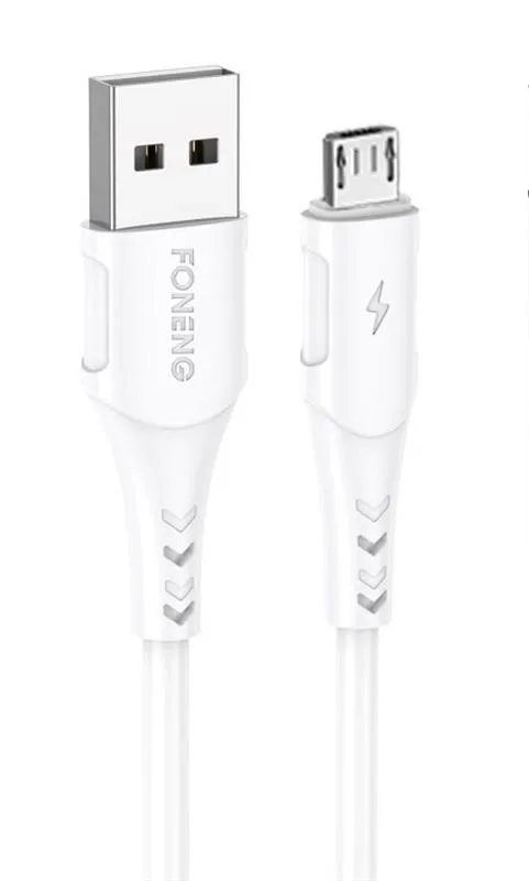 Кабель USB Foneng X81 1M Cable USB - microUSB 2.1A 1m White (X81-CA-MU)