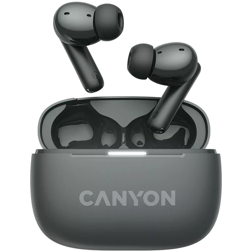 Bluetooth гарнітура Canyon OnGo TWS-10 ANC ENC Grey (CNS-TWS10BK)
