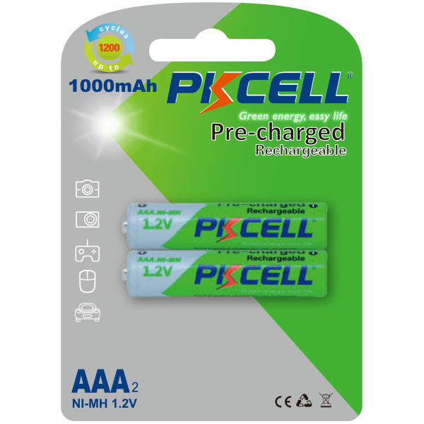 Батарейка PKCELL AAA 1000mAh Ni-MH 2pcs/card RTU (AAA1000-2B)