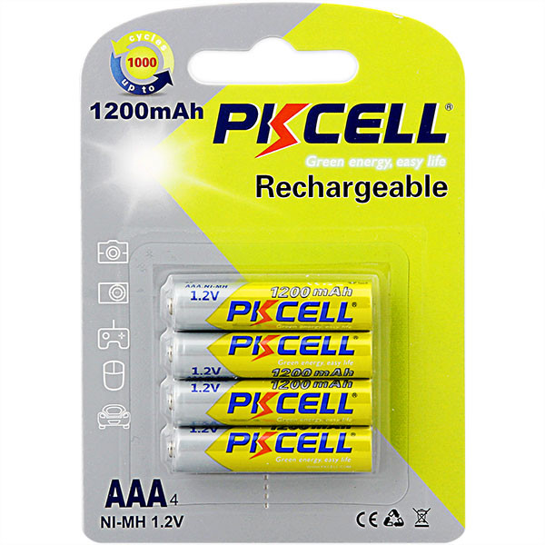 Батарейка PKCELL AAA 1200mAh Ni-MH 4pcs/card (AAA1200-4B)