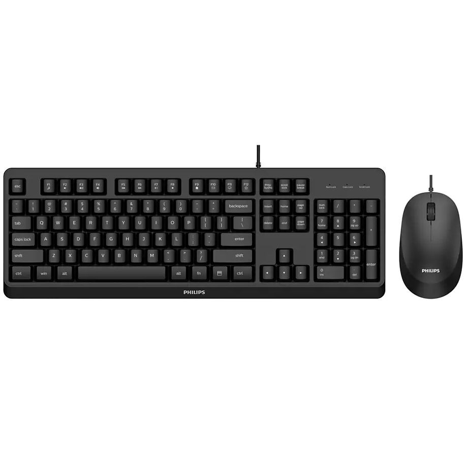 Комплект (клавіатура і мишка) Philips SPT6207BL/00 Black