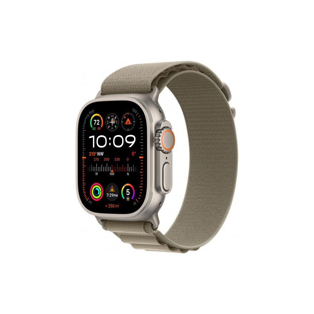 Смарт-часы Apple Watch Ultra 2 GPS + Cellular 49mm Titanium Case with Olive Alpine Loop - Large (MRF03UL/A) UA