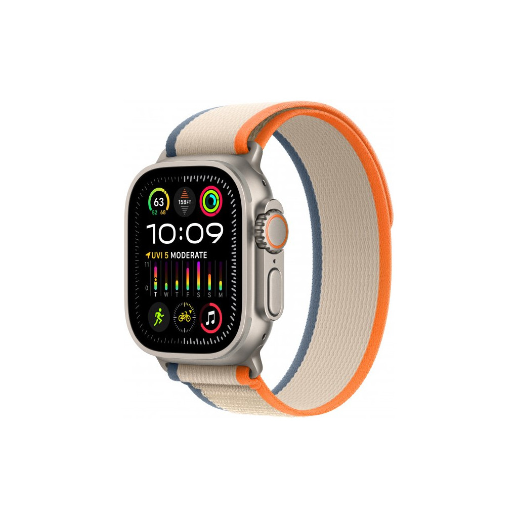 Смарт-часы Apple Watch Ultra 2 GPS + Cellular 49mm Titanium Case with Orange/Beige Trail Loop - S/M (MRF13UL/A) UA