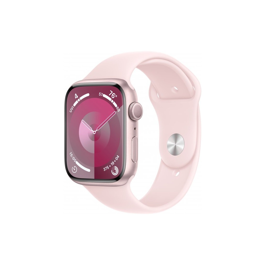 Смарт-часы Apple Watch Series 9 GPS 45mm Pink Aluminium Case with Light Pink Sport Band - S/M (MR9G3QP/A) UA