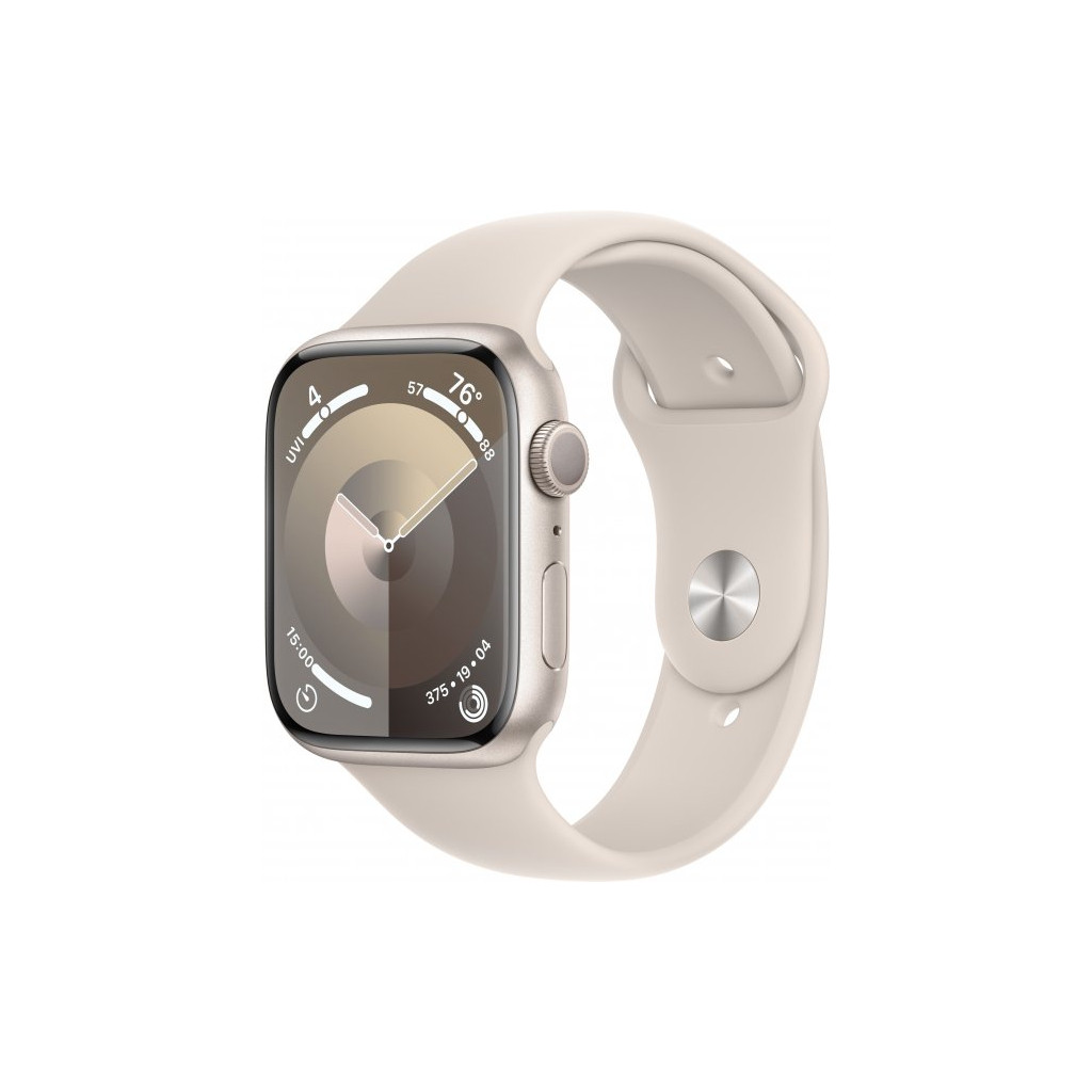 Смарт-часы Apple Watch Series 9 GPS 41mm Starlight Aluminium Case with Starlight Sport Band - M/L (MR8U3QP/A) UA