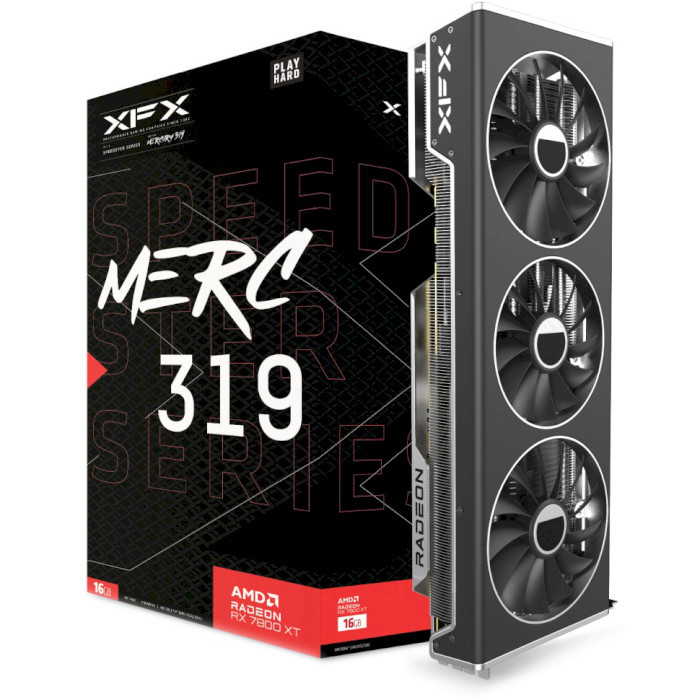 Відеокарта XFX Radeon RX 7800 XT Speedster MERC 319 Black Edition (RX-78TMERCB9)
