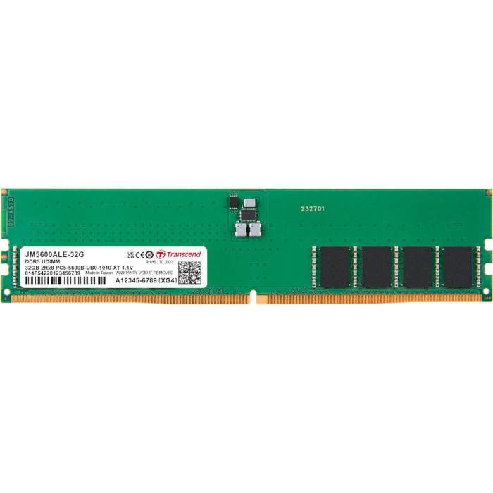 Оперативна пам'ять Transcend JetRam DDR5 5600MHz 32GB (JM5600ALE-32G)