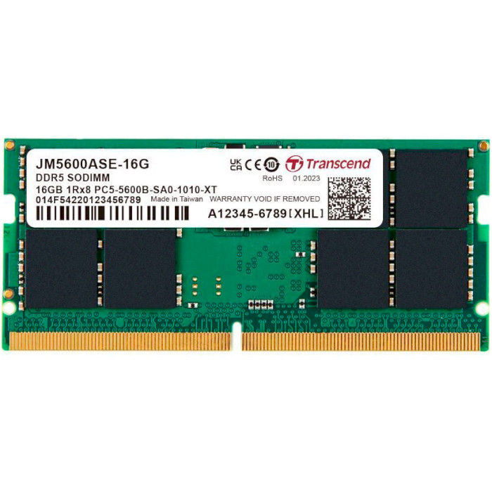 Оперативна пам'ять Transcend DDR5 5600 16GB SO-DIMM (JM5600ASE-16G)