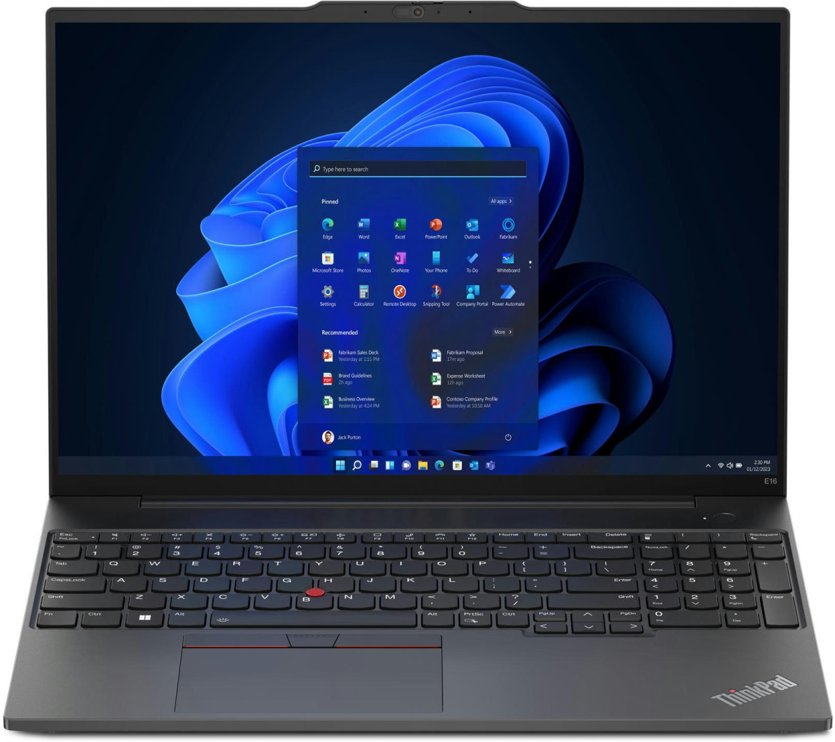 Ноутбук Lenovo ThinkPad E16 Gen 1 Graphite Black (21JT003CRA)