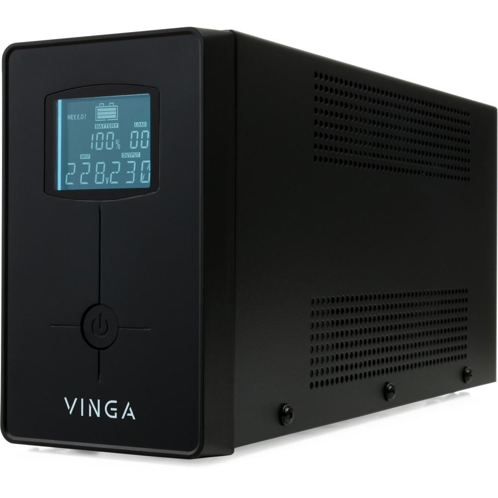 Блок безперебійного живлення Vinga LCD 600VA metal case with USB (VPC-600MU)