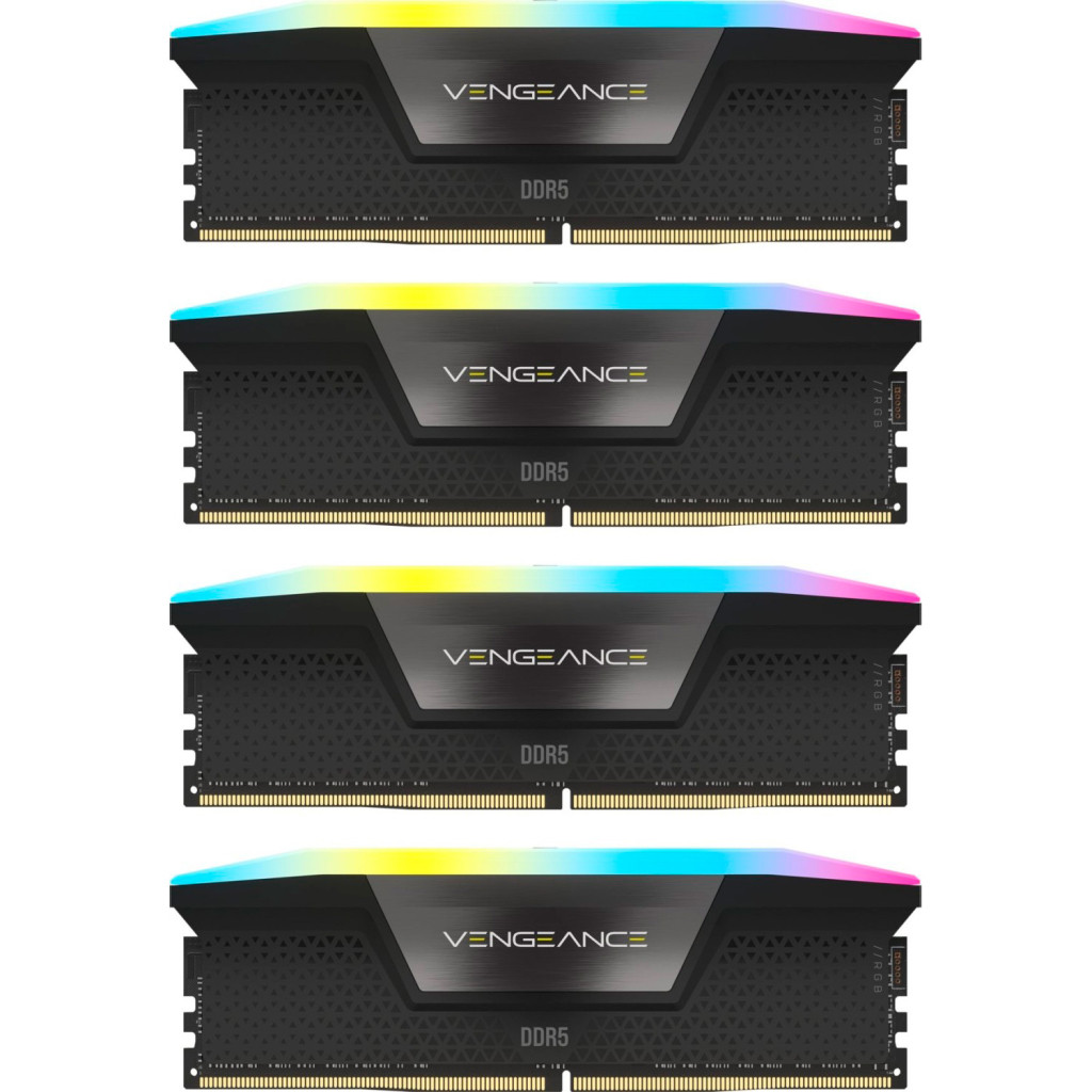 Оперативная память Corsair DDR5 96GB (4x24GB) 6000 MHz Vengeance RGB Black (CMH96GX5M4B6000C30)