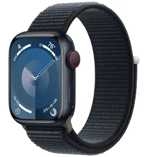 Смарт-часы Apple Watch Series 9 GPS+Cellular 41mm Midnight Aluminum Case with Midnight Sport Loop (MRHU3)