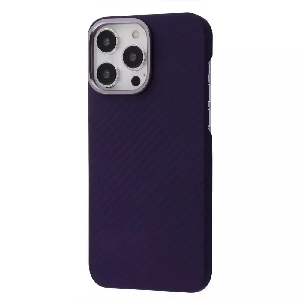 Чохол-накладка WAVE iPhone 14 Pro Max Premium Carbon Slim with MagSafe Deep Purple