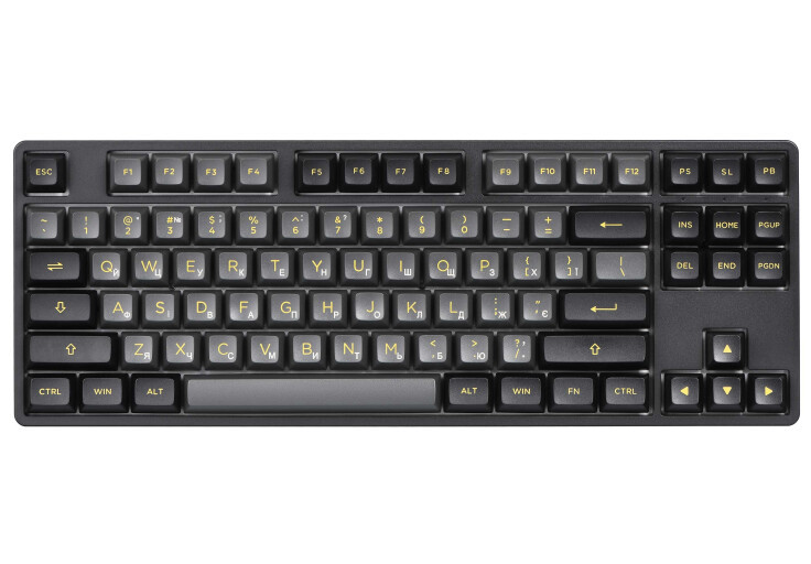 Клавіатура Akko 5087B Plus CS Silver RGB USB/Bluetooth Black-Gold (6925758620291)