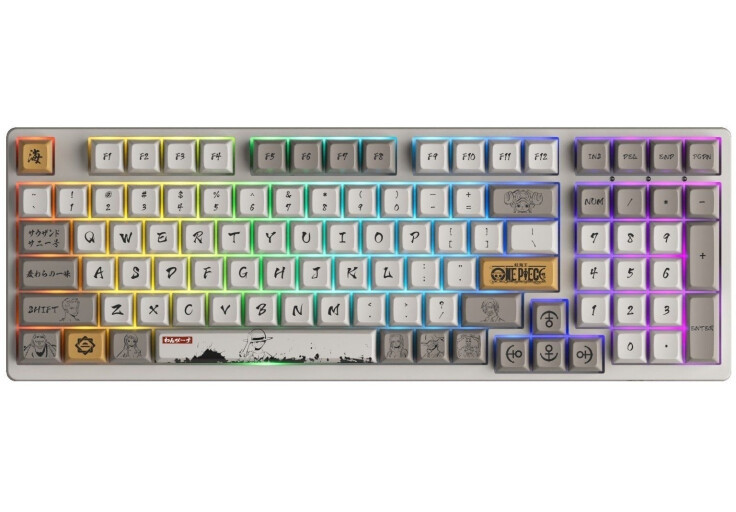 Клавіатура Akko 3098S RGB One Piece Calligraphy(Hotswappable) CS Jelly White RGB (6925758616782)