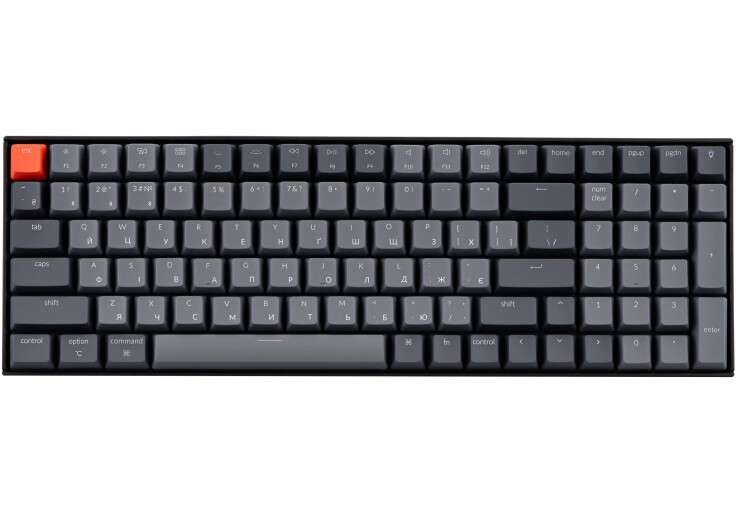 Клавіатура Keychron K4 100Key Gateron G Pro Blue White Led EN/UKR USB/WL Black (K4A2_KEYCHRON)