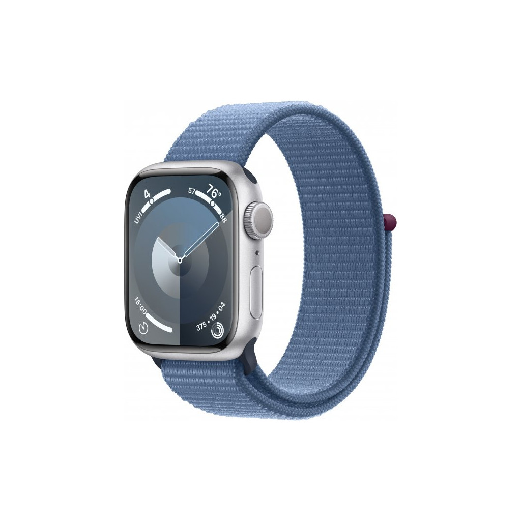 Смарт-часы Apple Watch Series 9 GPS 41mm Silver Aluminium Case with Winter Blue Sport Loop (MR923QP/A) UA