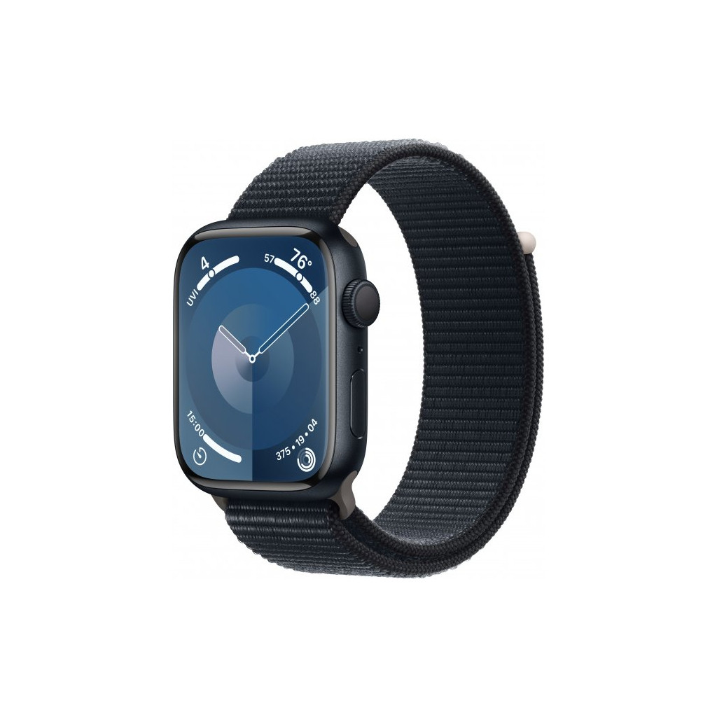 Смарт-часы Apple Watch Series 9 GPS 45mm Midnight Aluminium Case with Midnight Sport Loop (MR9C3QP/A) UA