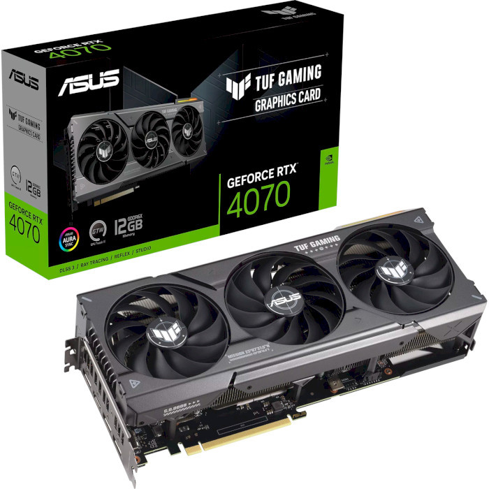 Відеокарта Asus GeForce NVIDIA RTX 4070 12GB (TUF-RTX4070-12G-GAMING)