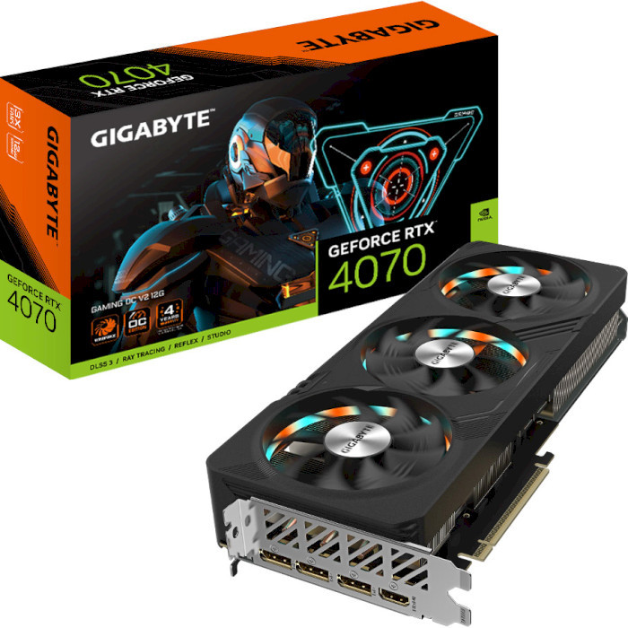 Відеокарта Gigabyte GeForce RTX 4070 GAMING OC V2 12G (GV-N4070GAMING OCV2-12GD)