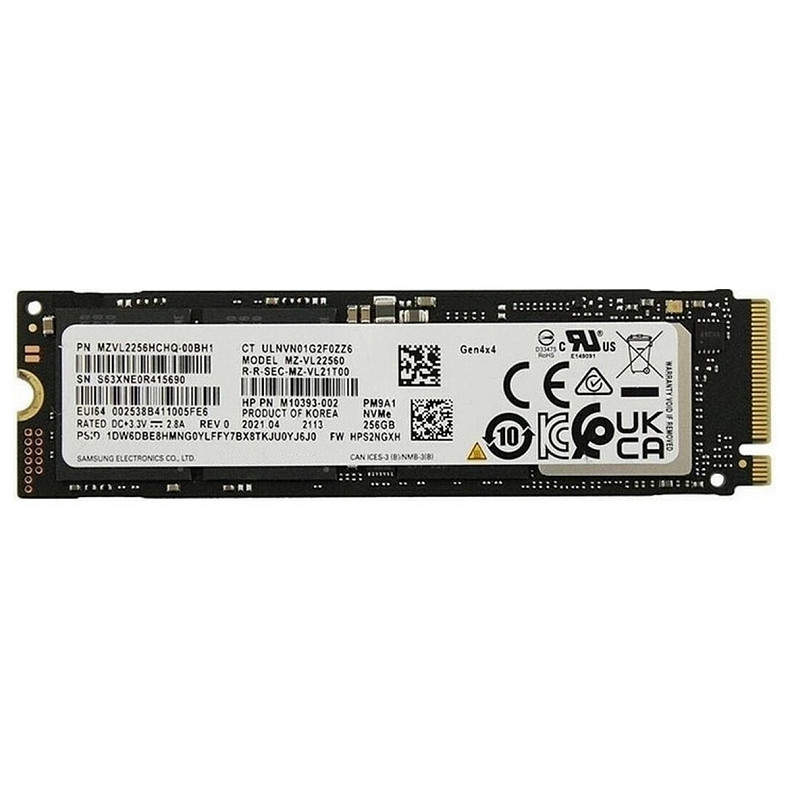 SSD накопитель Samsung SSD  256GB PM9A1 M.2 2280 PCIe 4.0 x4 V-NAND 3bit MLC (MZ-VL22560_OEM)