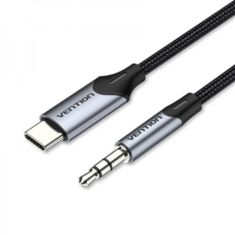 Кабель USB Vention USB Type-C - 3.5 mm (M/M), 1.5m Black (BGKHG)