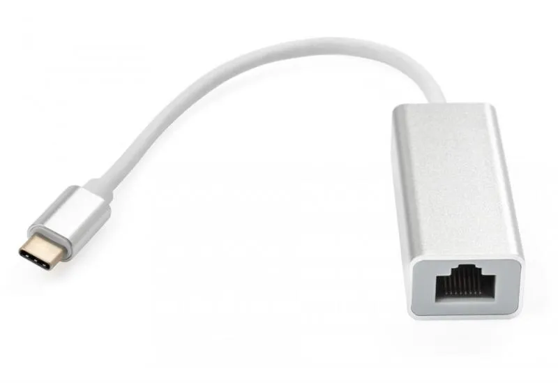 Кабель USB Vinga USB Type-C - RJ-45 (M/F) Silver (VCPATC2GBLNS)